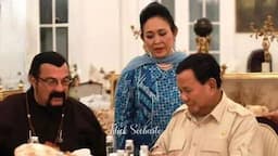 Presiden Prabowo, Titiek Soeharto dan Steven Seagal, Dalam Sebuah Momen Keakraban