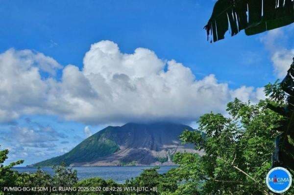 Status Gunung Ruang di Sitaro Turun ke Level I Normal, PVMBG Imbau Warga Tetap Waspada