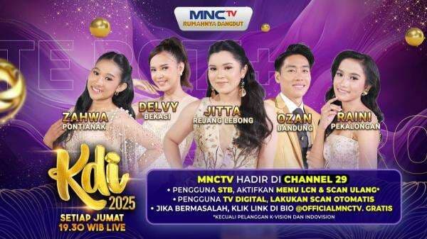 Dhawiyah dan Mansyur S Meriahkan Gerbang KDI 2025, Persaingan 5 Peserta Terbaik Hanya di MNCTV Channel 29