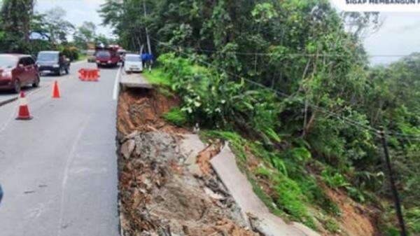 Jalan Poros ke IKN Nusantara Longsor, Akses Lalu Lintas Dibatasi Picu Kemacetan