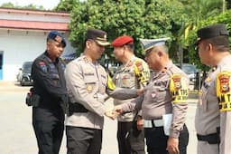 Lepas Personel Pam TPS BKO Polda Riau,  Ini Ucapan Kapolres Inhu