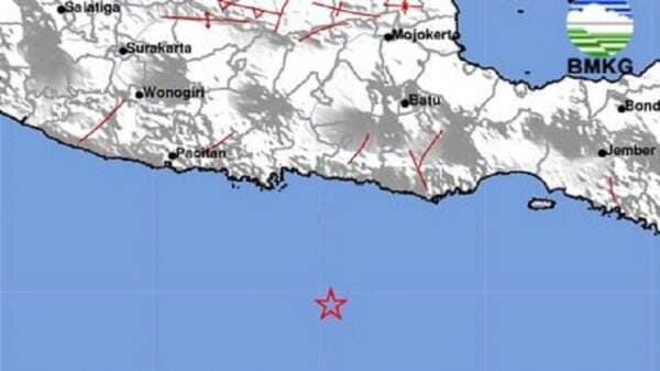 Gempa Terkini Magnitudo 4,1 Guncang Blitar, Berpusat di Laut