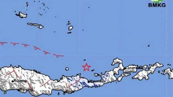 Gempa Hari Magnitudo 4,1 Guncang Maumere NTT, Terasa Skala III MMI