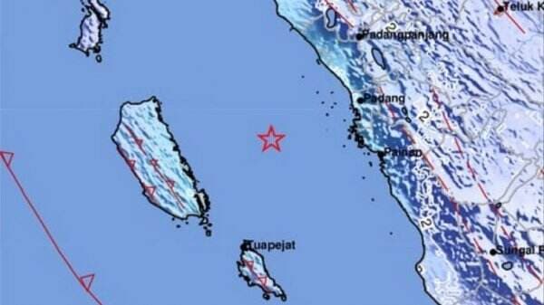 Gempa Hari Ini Magnitudo 5 Guncang Pariaman Sumbar