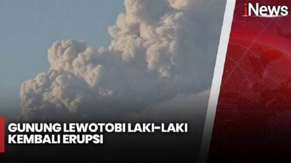 Gunung Lewotobi Laki-Laki 2 Kali Erupsi, Warga Panik Lihat Abu Tebal Setinggi 2.000 Meter