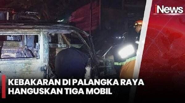 Kebakaran Bengkel di Palangka Raya, 3 Mobil Hangus Terbakar