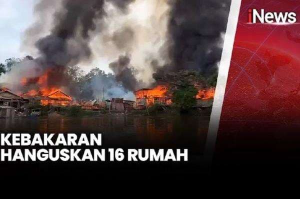 Kebakaran di Kutai Barat, 16 Rumah Warga dan 9 Gedung Sarang Walet Dilahap Api Kebakaran di Kutai Barat, 16 Rumah Warga dan 9 Gedung Sarang Walet Dilahap Api