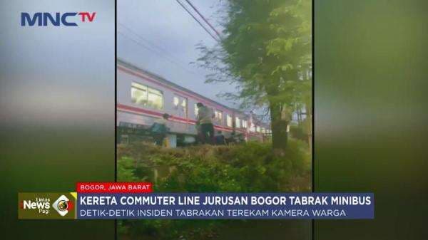 Commuter Line Anjlok di Tanah Sereal, Tabrak Minibus Mogok