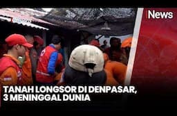 Rumah Kos Tertimbun Longsor di Denpasar, 3 Orang Tewas