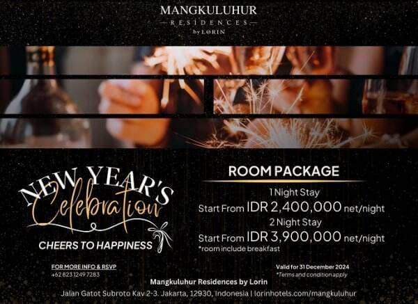 Rayakan Natal dan Tahun Baru di Mangkuluhur Residences by Lorin, Ada Promo Menarik!