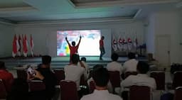 Keseruan Nobar Indonesia vs Arab Saudi Bersama Pemuda Perindo