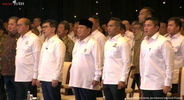 Prabowo Hadiri Munas Konsolidasi Kadin, Duduk di Antara Anindya Bakrie dan Arsjad Rasjid