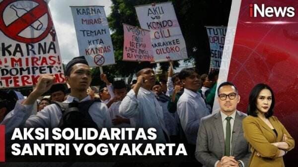 Ribuan Santri Demo di Halaman Mapolda DI Yogyakarta, Ini yang Dituntut