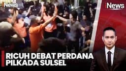 Ricuh Debat Perdana Pilgub Sulsel, Massa Pendukung Saling Dorong hingga Adu Jotos