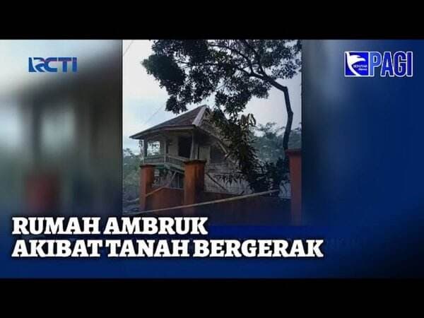 Detik-Detik Rumah Nyaris Ambruk saat Pergerakan Tanah di Cianjur&nbsp;