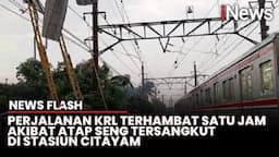 Penampakan Seng Nyangkut di Jaringan Listrik Stasiun Citayam, Sempat Ganggu Perjalanan KRL