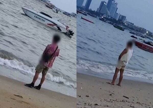 Viral Turis Buang Air Kecil di Pantai Pattaya Bikin Warlok Geram