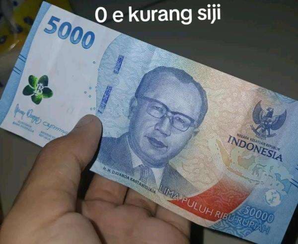 Viral Uang Rupiah Pecahan Rp50.000 tapi Tertulis Nominal Rp5.000 Viral Uang Rupiah Pecahan Rp50.000 tapi Tertulis Nominal Rp5.000