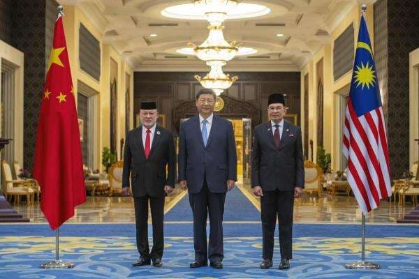 Raja Malaysia Sambut Xi Jinping, Bidik Peningkatan Investasi China Raja Malaysia Sambut Xi Jinping, Bidik Peningkatan Investasi China