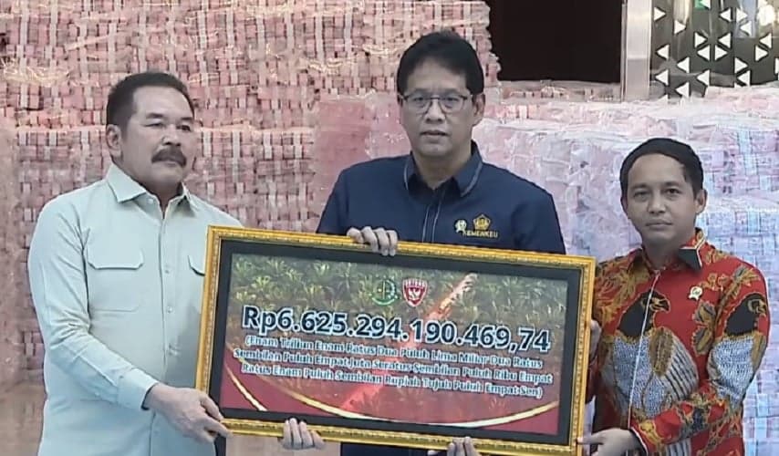 Jaksa Agung ST Burhanuddin Serahkan Uang Rp6,6 Triliun ke Purbaya, Disaksikan Prabowo Jaksa Agung ST Burhanuddin Serahkan Uang Rp6,6 Triliun ke Purbaya, Disaksikan Prabowo