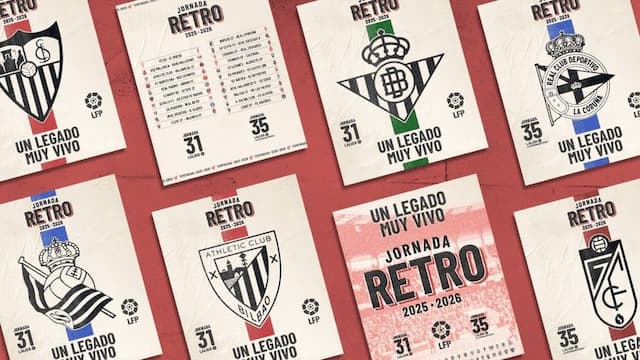 LaLiga Luncurkan Retro Matchday, 38 Klub Akan Pakai Jersey Ikonik dari Masa Lalu LaLiga Luncurkan Retro Matchday, 38 Klub Akan Pakai Jersey Ikonik dari Masa Lalu