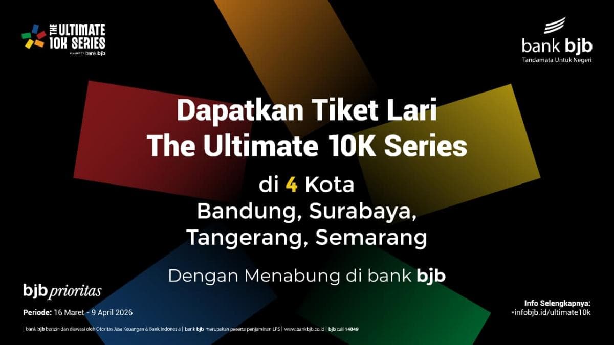 Nabung di bank bjb Berhadiah Tiket Ultimate 10K, Lari Seru di Empat Kota! Nabung di bank bjb Berhadiah Tiket Ultimate 10K, Lari Seru di Empat Kota!