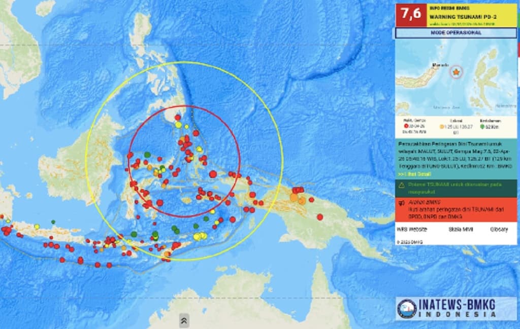 Breaking News: Gempa Magnitudo 7,6 Guncang Bitung Sulut, Berpotensi Tsunami Breaking News: Gempa Magnitudo 7,6 Guncang Bitung Sulut, Berpotensi Tsunami
