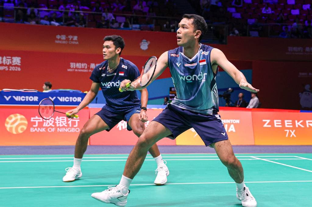 Fajar/Fikri dan Devin/Faathir Kompak Tembus Perempat Final BAC 2026 Fajar/Fikri dan Devin/Faathir Kompak Tembus Perempat Final BAC 2026