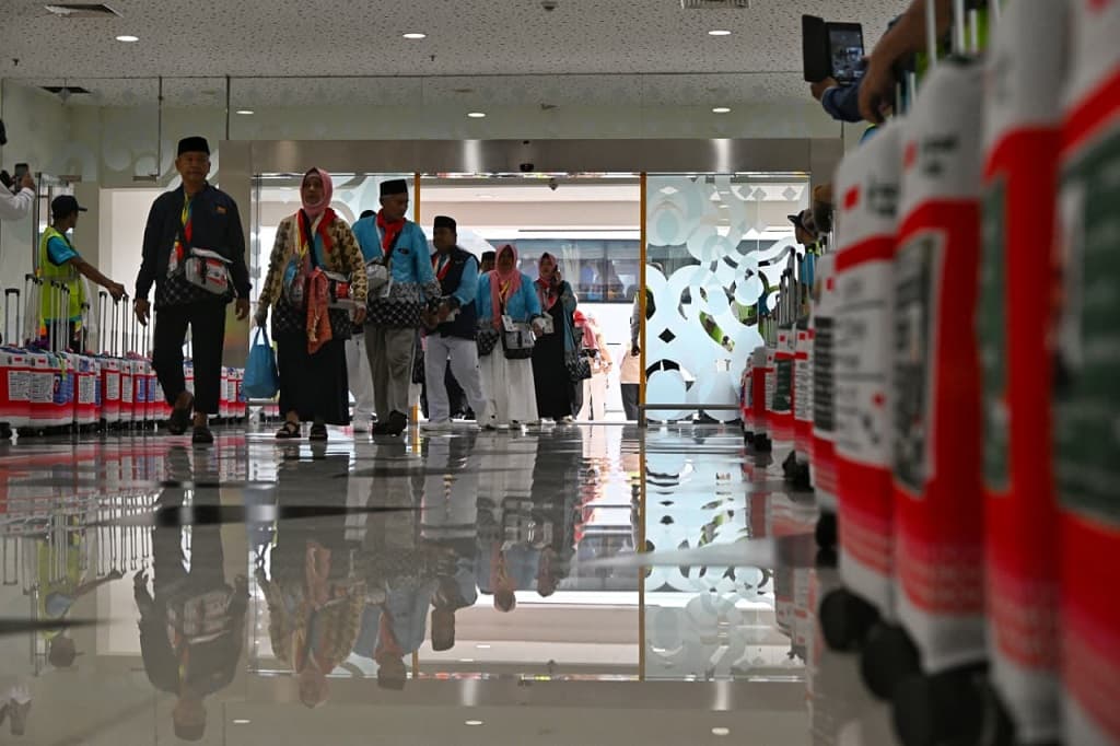 Terminal 2F Bandara Soekarno-Hatta Sediakan 10 Konter Makkah Route, Permudah Jemaah Haji Terminal 2F Bandara Soekarno-Hatta Sediakan 10 Konter Makkah Route, Permudah Jemaah Haji