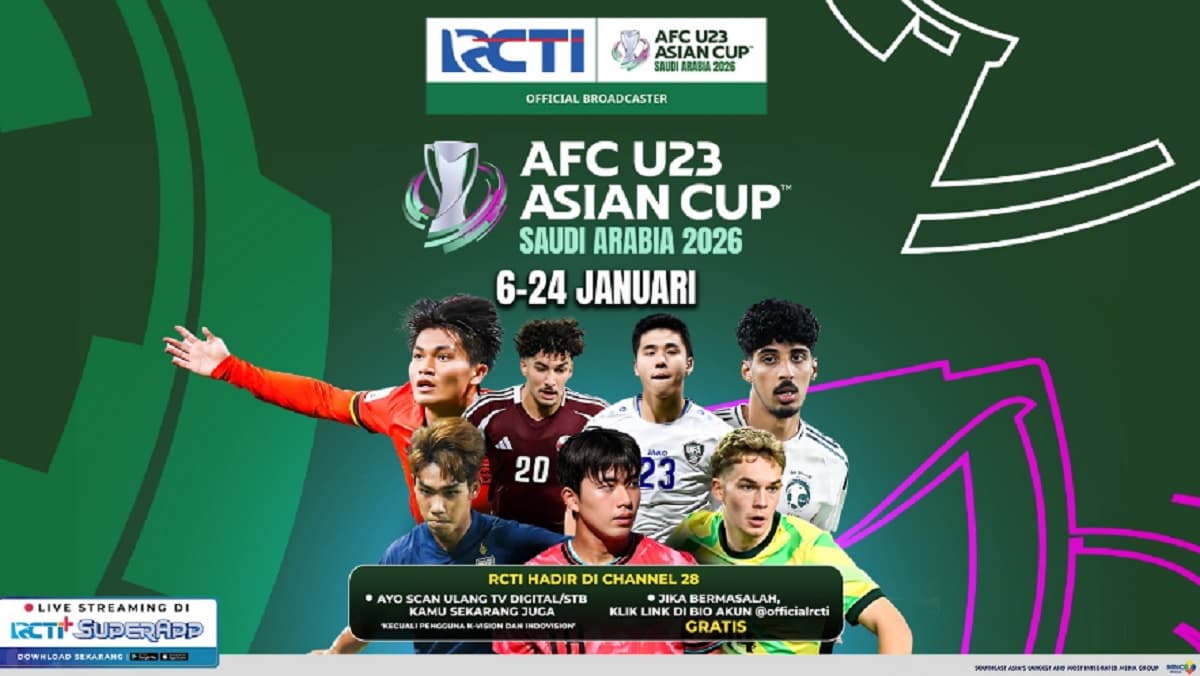 Jadwal Siaran Langsung Piala Asia U-23 2026 Minggu Ini: Laga Panas Tersaji, Live di RCTI! Jadwal Siaran Langsung Piala Asia U-23 2026 Minggu Ini: Laga Panas Tersaji, Live di RCTI!