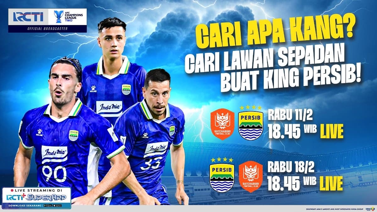 Live RCTI Malam Hari! Jadwal Siaran Langsung Persib Bandung vs Ratchaburi FC di AFC Champions League 2 2025-2026 Live RCTI Malam Hari! Jadwal Siaran Langsung Persib Bandung vs Ratchaburi FC di AFC Champions League 2 2025-2026