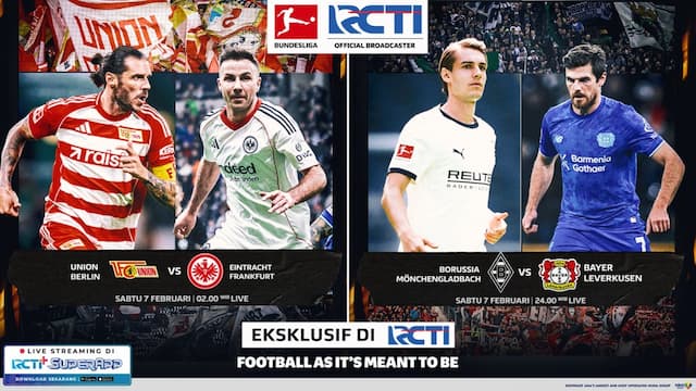 Live RCTI Malam Hari! Jadwal Pekan Ke-21 Bundesliga 2025-2026: Borussia Monchengladbach vs Bayer Leverkusen Live RCTI Malam Hari! Jadwal Pekan Ke-21 Bundesliga 2025-2026: Borussia Monchengladbach vs Bayer Leverkusen