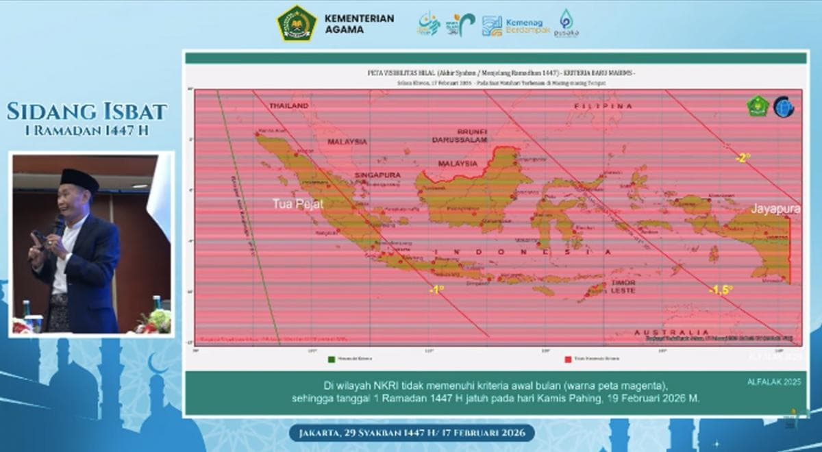 Kemenag: 1 Ramadan 1447 Hijriah Jatuh pada Kamis 19 Februari 2026! Kemenag: 1 Ramadan 1447 Hijriah Jatuh pada Kamis 19 Februari 2026!
