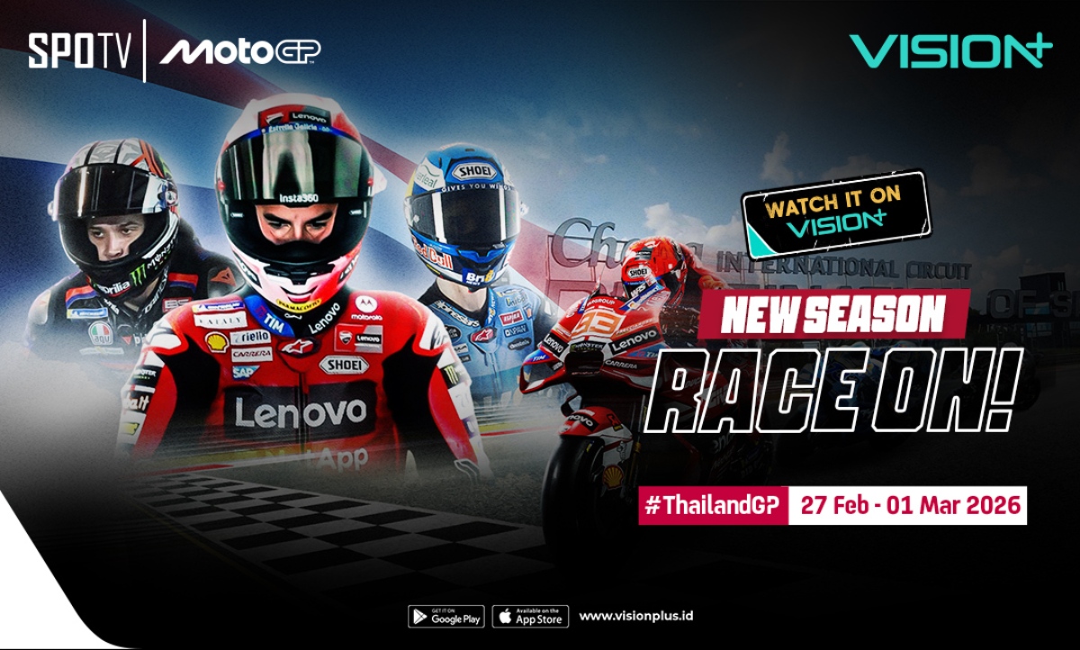 Jadwal dan Link Live Streaming MotoGP Thailand 2026 di Vision+, Klik di Sini! Jadwal dan Link Live Streaming MotoGP Thailand 2026 di Vision+, Klik di Sini!