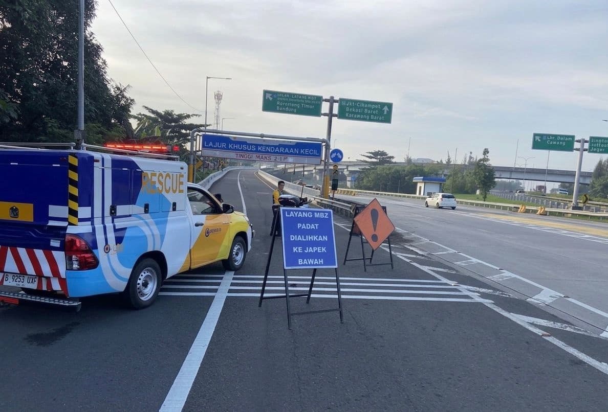 Tol MBZ Buka-Tutup Situasional dari Jati Asih-Kalimalang Arah Cikampek Tol MBZ Buka-Tutup Situasional dari Jati Asih-Kalimalang Arah Cikampek