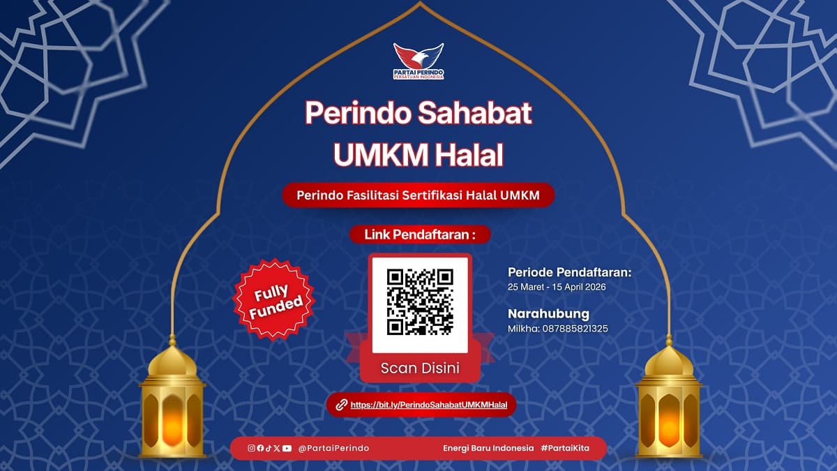 Perindo Hadirkan Program Sertifikasi Halal untuk UMKM, dari Kepercayaan Konsumen ke Penguatan Ekonomi Rakyat Perindo Hadirkan Program Sertifikasi Halal untuk UMKM, dari Kepercayaan Konsumen ke Penguatan Ekonomi Rakyat