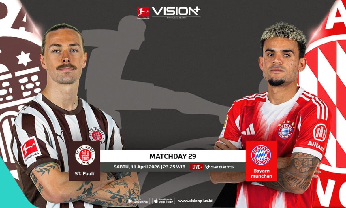 Link Live Streaming St. Pauli vs Bayern Munich di Bundesliga 2025-2026 Malam Ini, Live di VISION+ Link Live Streaming St. Pauli vs Bayern Munich di Bundesliga 2025-2026 Malam Ini, Live di VISION+