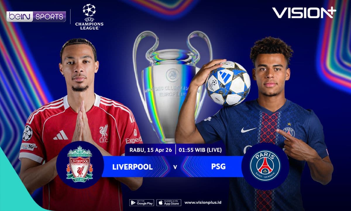 Link Live Streaming Liverpool vs PSG di Perempatfinal Liga Champions 2025-2026, Hanya di Vision+ Link Live Streaming Liverpool vs PSG di Perempatfinal Liga Champions 2025-2026, Hanya di Vision+