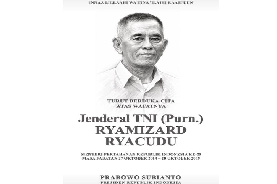 Prabowo: Turut Berduka Cita Atas Wafatnya Jenderal Purn Ryamizard Ryacudu Prabowo: Turut Berduka Cita Atas Wafatnya Jenderal Purn Ryamizard Ryacudu