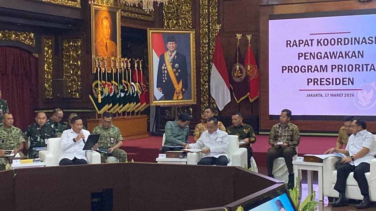 Kemhan Gelar Rakor Pengawakan Program Prioritas Presiden, Dipimpin Mensesneg Prasetyo Kemhan Gelar Rakor Pengawakan Program Prioritas Presiden, Dipimpin Mensesneg Prasetyo