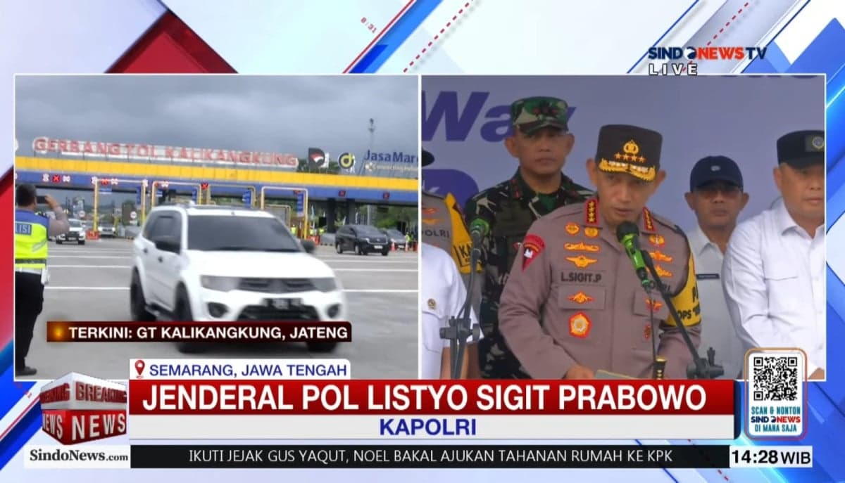 One Way Nasional Arus Balik Lebaran 2026 Dimulai, Dilepas Kapolri One Way Nasional Arus Balik Lebaran 2026 Dimulai, Dilepas Kapolri