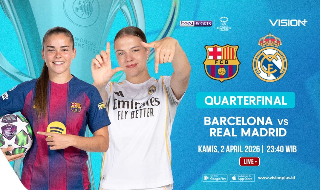 Jadwal dan Link Nonton Barcelona vs Real Madrid UWCL 2025/26 Live Streaming di VISION+ Jadwal dan Link Nonton Barcelona vs Real Madrid UWCL 2025/26 Live Streaming di VISION+