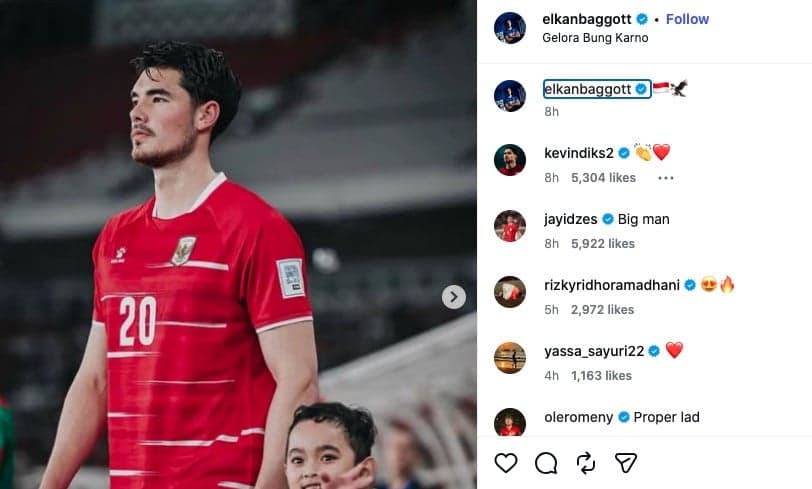 Tenggelam 2 Tahun, Elkan Banggott Kembali Posting Jersey Timnas Indonesia di Media Sosial Tenggelam 2 Tahun, Elkan Banggott Kembali Posting Jersey Timnas Indonesia di Media Sosial