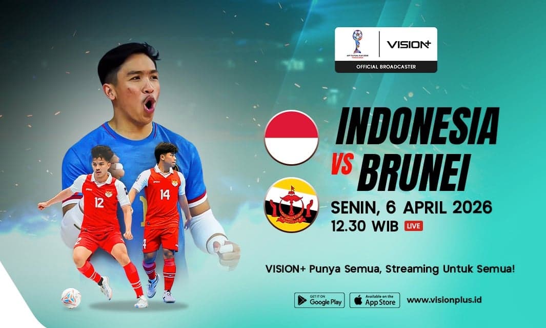 Jadwal Futsal Indonesia vs Brunei Darussalam, Ini Link Nonton di VISION+ Jadwal Futsal Indonesia vs Brunei Darussalam, Ini Link Nonton di VISION+