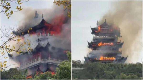Nahas, Kuil China Hangus Terbakar gegara Turis Iseng Nyalain Dupa Nahas, Kuil China Hangus Terbakar gegara Turis Iseng Nyalain Dupa