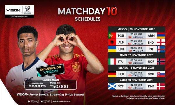 Jadwal dan Link Live Streaming Matchday 10 Kualifikasi Piala Dunia 2026 Zona Eropa: Italia vs Norwegia, Klik di Sini! Jadwal dan Link Live Streaming Matchday 10 Kualifikasi Piala Dunia 2026 Zona Eropa: Italia vs Norwegia, Klik di Sini!