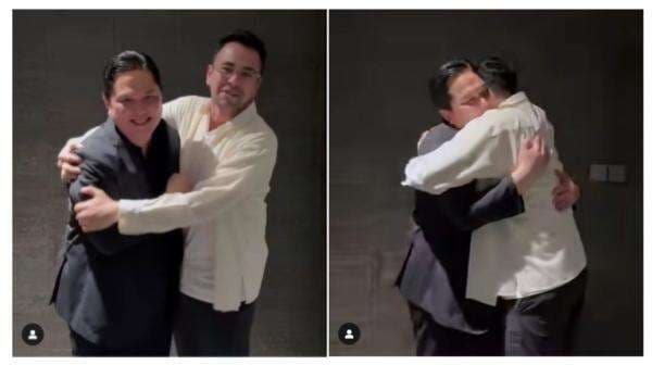 Timnas Indonesia Taklukkan Bahrain, Raffi Ahmad dan Erick Thohir Pelukan Timnas Indonesia Taklukkan Bahrain, Raffi Ahmad dan Erick Thohir Pelukan