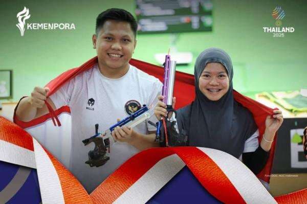 Indonesia Tembus 47 Emas SEA Games 2025! Kali Ini Dipersembahkan Atlet Menembak Arista/Iqbal Indonesia Tembus 47 Emas SEA Games 2025! Kali Ini Dipersembahkan Atlet Menembak Arista/Iqbal
