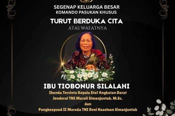 KSAD Maruli Simanjuntak Berduka, Sang Ibunda Wafat KSAD Maruli Simanjuntak Berduka, Sang Ibunda Wafat