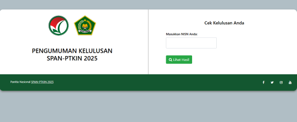 Link dan Cara Cek Pengumuman Kelulusan SPAN-PTKIN 2025 Link dan Cara Cek Pengumuman Kelulusan SPAN-PTKIN 2025
